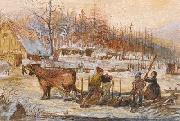 Cornelius Krieghoff, A Winter Scene